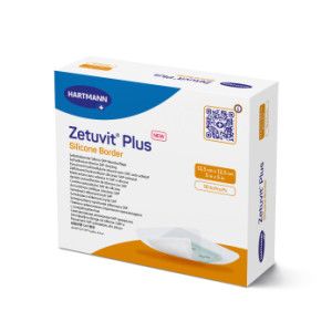ZETUVIT Plus Silicone Border 12,5x12,5 cm